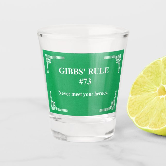 Vaso De Chupito la regla 73 de Gibbs (Anverso)