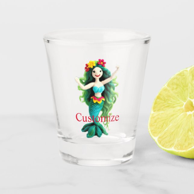 Vaso De Chupito La sirena de cabello verde Thunder_Cove (Anverso)