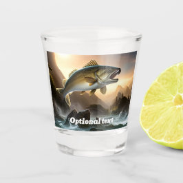 Vaso De Chupito La trucha grande en los rápidos