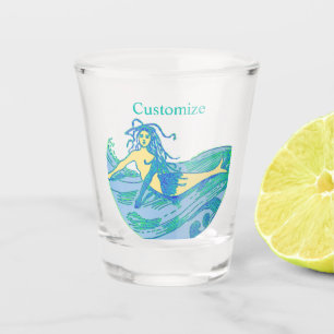 Vaso De Chupito La vendimia de sirena de vintage Waveried Thunder_