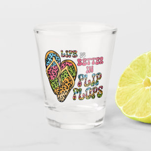 Vaso De Chupito La vida es mejor en Flip Flops- Summer Vibes