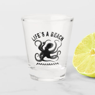 Vaso De Chupito La vida es una playa - Gracioso diseño de citas de