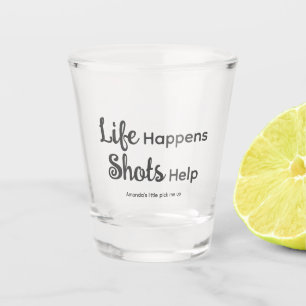 Vaso De Chupito La vida se produce cuando las fotos ayudan a perso