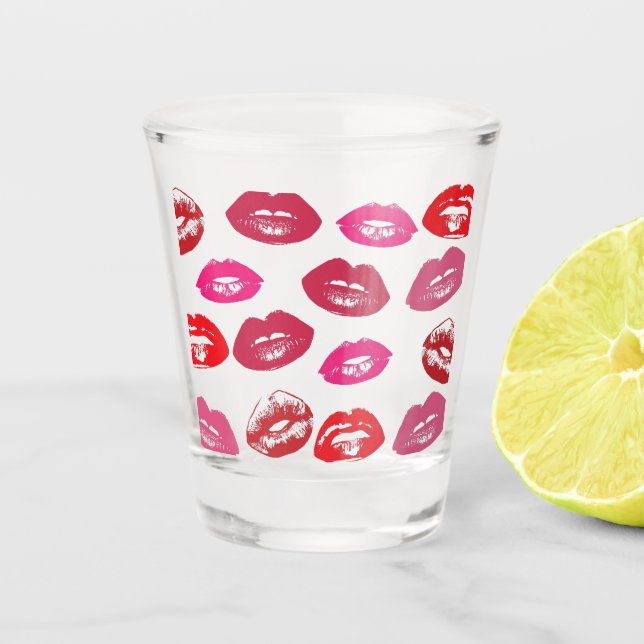 Vaso De Chupito Labios de Kissable (Labios de Besado, Labios Rojos (Anverso)