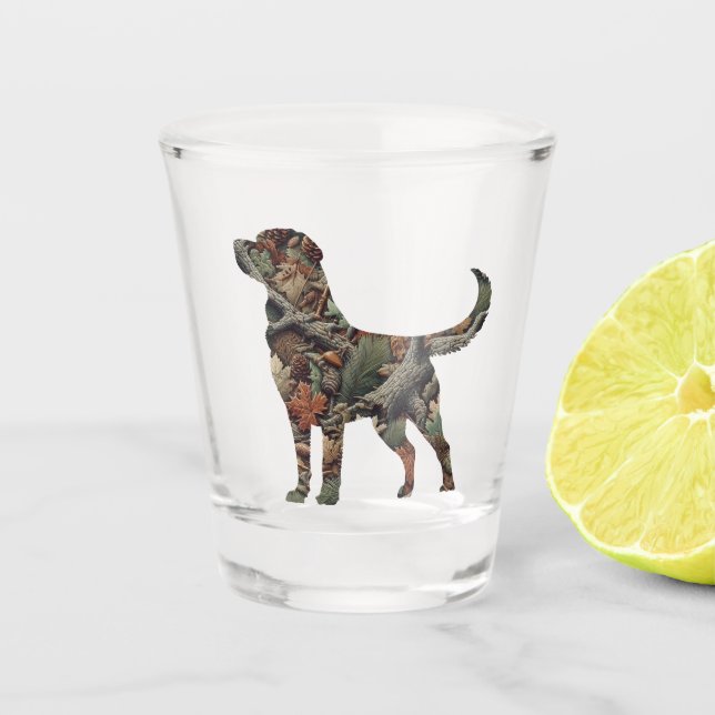 Vaso De Chupito Labrador recuperador de vidrio caliente (Anverso)