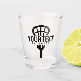 Vaso De Chupito Lacrosse Player PERSONALIZADO TEXT Team Mesh Sport