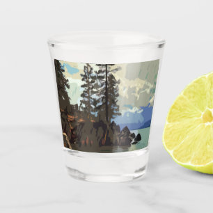 Vaso De Chupito Lactancia de vidrio de Lake Tahoe