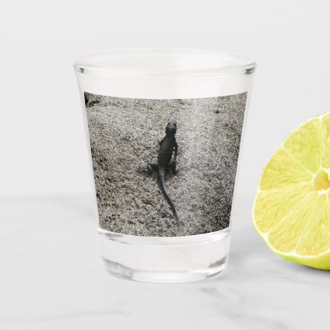 Vaso De Chupito Lagarto Negro (Anverso)