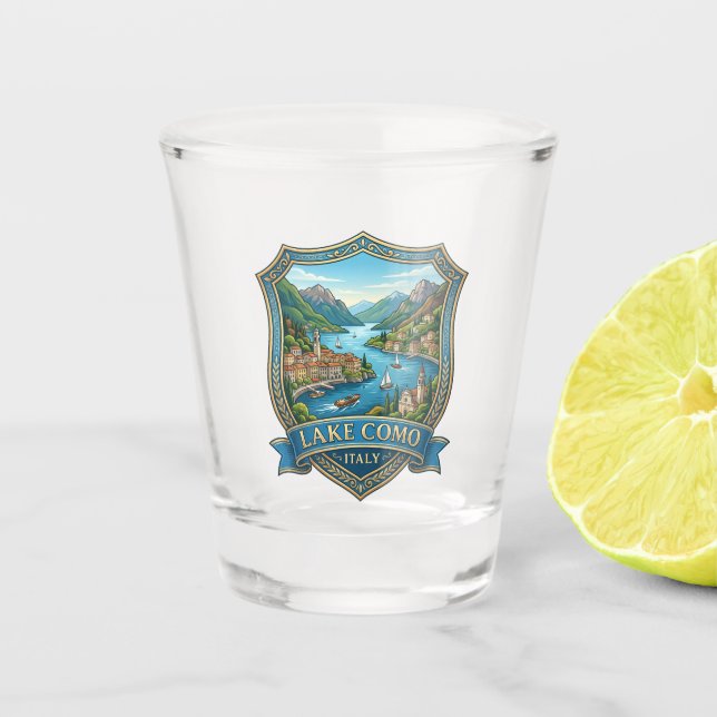 Vaso De Chupito Lago de Como Italia (Anverso)