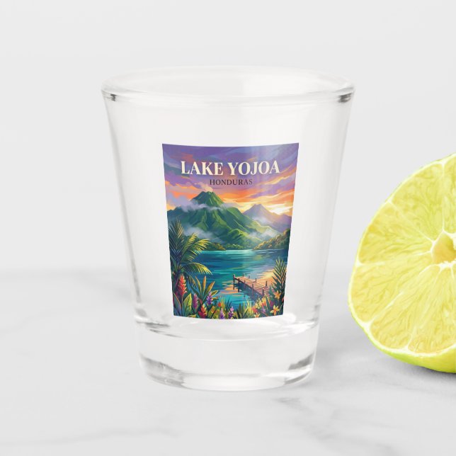 Vaso De Chupito Lago de Yojoa Honduras (Anverso)
