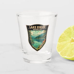 Vaso De Chupito Lago Eibsee Alemania Viaje a la Vintage