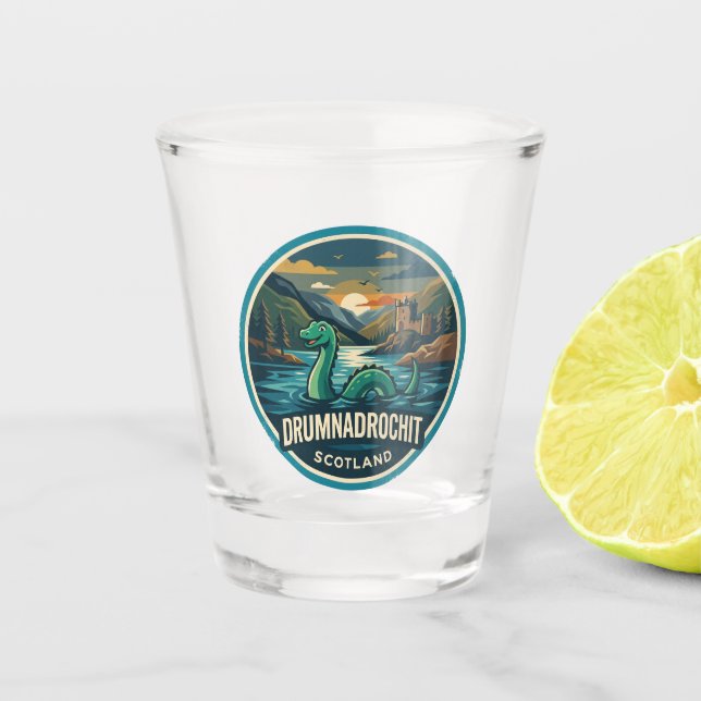 Vaso De Chupito Lago Ness Escocia (Anverso)