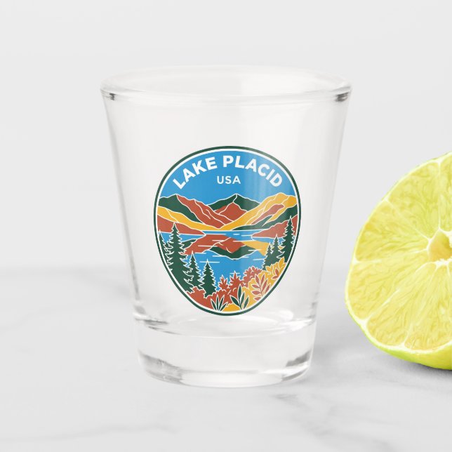 Vaso De Chupito Lago Plácido Nueva York (Anverso)