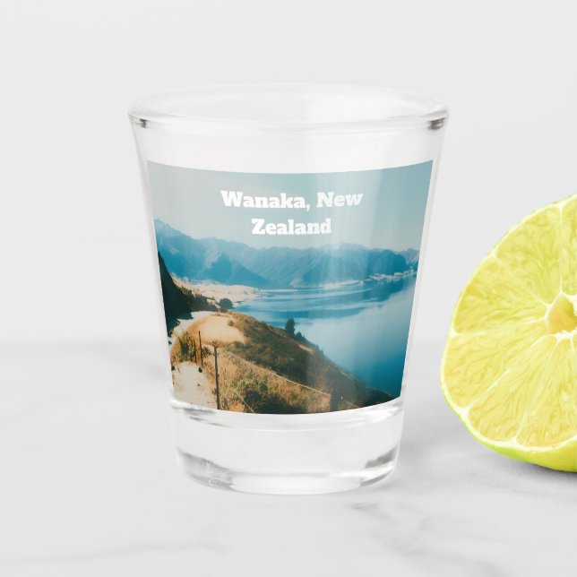 Vaso De Chupito Lago Wanaka, Isla Sur, Nueva Zelanda (Anverso)