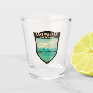 Vaso De Chupito Lago Wanaka Otago Nueva Zelanda Vintage