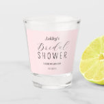 Vaso De Chupito Lámpara de agua caliente de brunch con ducha de no<br><div class="desc">Bridal Shower Brunch Vidrio en Rubor rosado y simple calligrafía de fondo. Más productos con este diseño están en la colección de abajo.</div>