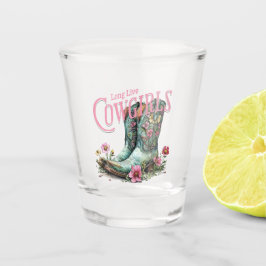 Vaso De Chupito Larga vida a Cowgirls Floral Cowboy Boots