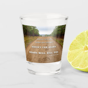 Vaso De Chupito Las huellas de las patas de los osos de SlipperyJo