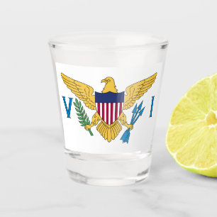 VASO DE CHUPITO LAS ISLAS VIRGEN DE EE.UU. DISPARAN VIDRIO