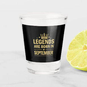 Vaso De Chupito Las Leyendas Nacen En Septiembre Cumpleaños