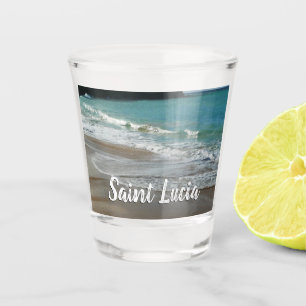 Vaso De Chupito Las olas brillan sobre el océano azul turquesa de 