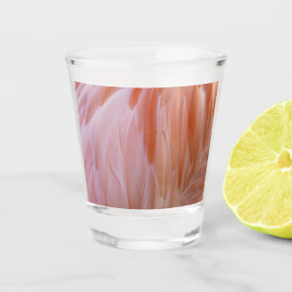Vaso De Chupito Las plumas flamencas en tonos rosas