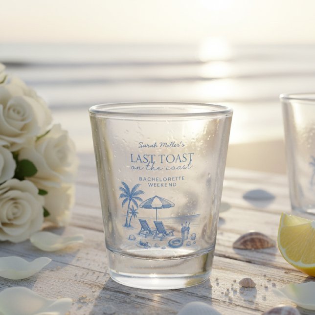Vaso De Chupito Last Toast on the Coast Beach Bachelorette Party (Subido por el creador)