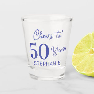 Vaso De Chupito Lavanda Celebra 50 Años Fiesta de Cumpleaños 50º