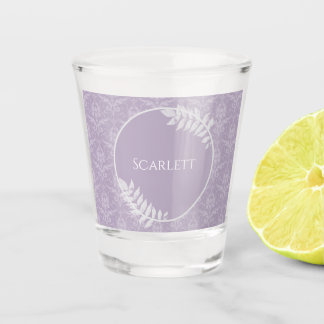 Vaso De Chupito Lavender Elegant Damask Personalizado Vidrio de di