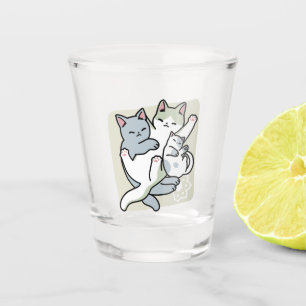 Vaso De Chupito Laze Furr Days - Diseño de gatos perezosos
