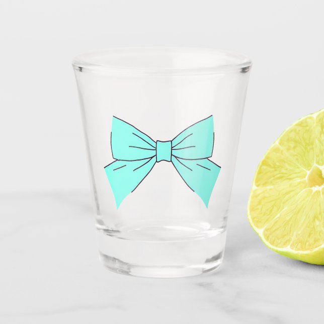 Vaso De Chupito Lazo azul acuático (Anverso)