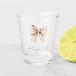 Vaso De Chupito Lazo Blanco de Melocotón