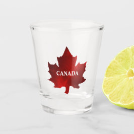 Vaso De Chupito Leaf de arce rojo de CANADÁ