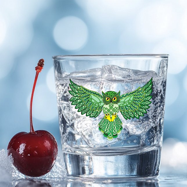 Vaso De Chupito Lechuza Celta Verde (Subido por el creador)