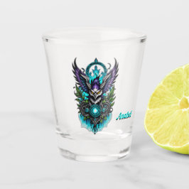 Vaso De Chupito Lechuza con elementos mágicos.