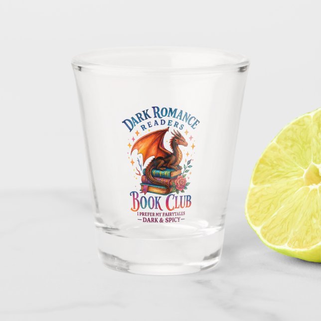 Vaso De Chupito Lectores de Romance oscuro... (Anverso)