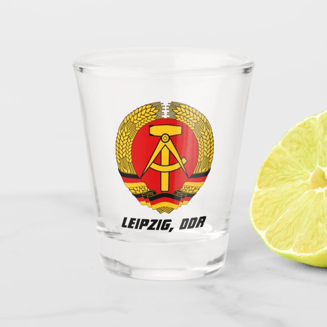 Vaso De Chupito Leipzig, DDR - Alemania Oriental (Anverso)