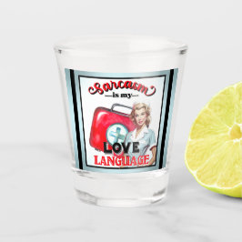 Vaso De Chupito Lenguaje de amor para enfermera pequeña Pinup_
