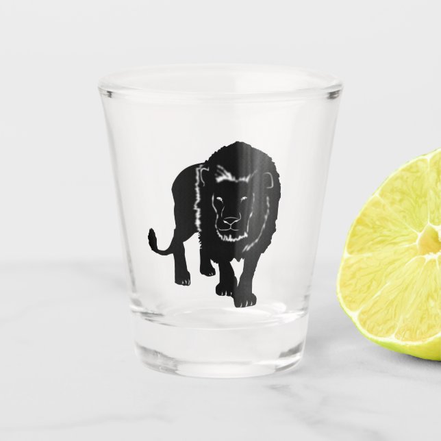 Vaso De Chupito León de acecho (Anverso)