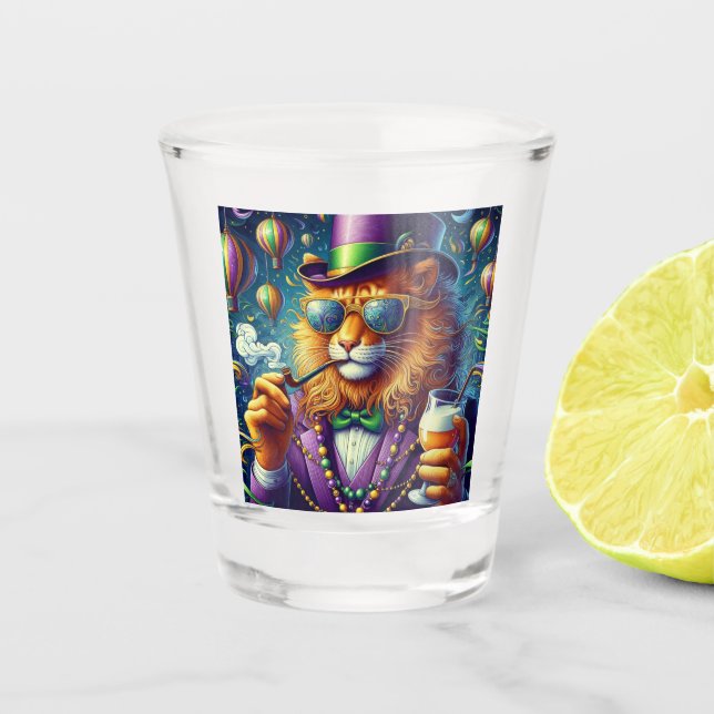 Vaso De Chupito León/Louisiana Mardi Gras (Anverso)