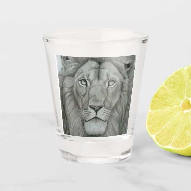 Vaso De Chupito León Majestuoso (Anverso)