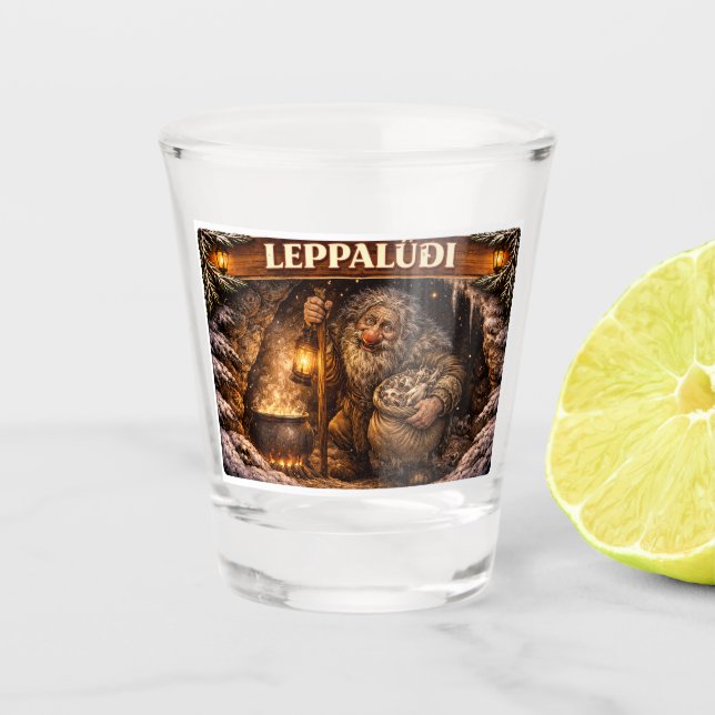 Vaso De Chupito Leppaludi islandés Yule Lad (Anverso)