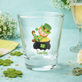 Vaso De Chupito Leprechaun Pot of Gold Happy St. Patrick's Day