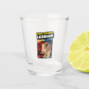Vaso De Chupito Lesbiana de la risa en vivo