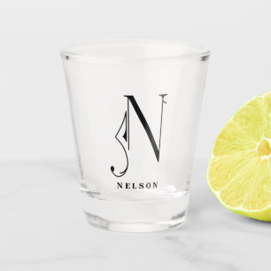 Vaso De Chupito Letra monográfica personalizada N con apellido