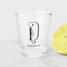 Vaso De Chupito Letra monograma D personalizada con apellido