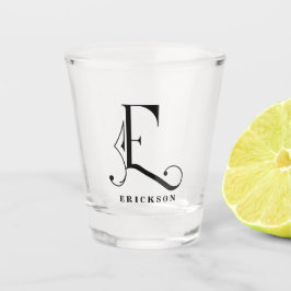 Vaso De Chupito Letra monograma E personalizada con apellido