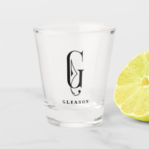 Vaso De Chupito Letra monograma G personalizada con apellido