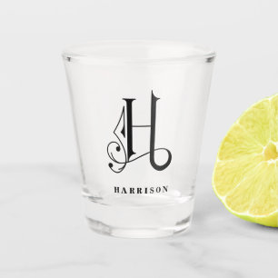 Vaso De Chupito Letra monograma H personalizada con apellido