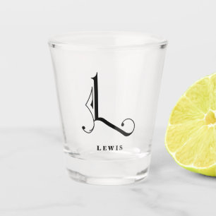 Vaso De Chupito Letra monograma L personalizada con apellido